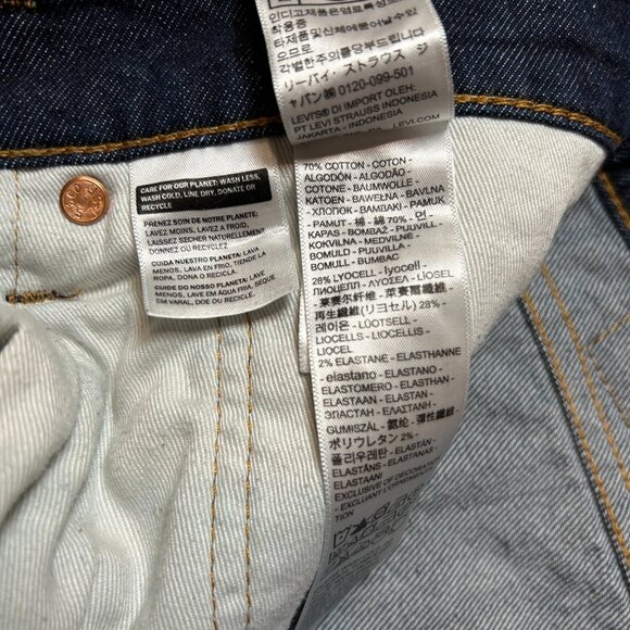 Levi's 514 Straight Fit Dark Wash Men's Jeans - Picture 5 of 6